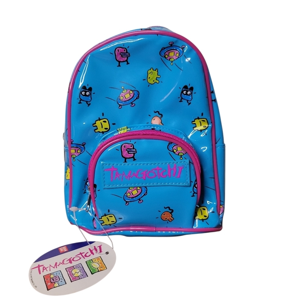 Vintage 90s Tamagotchi Pink Blue Mini Backpack